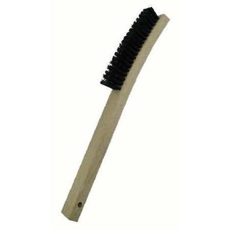 Gordon Brush 4x19 Row 0.014 13-3/4 Curved Wood Handle Plater's Brush, PK12 414N-014G